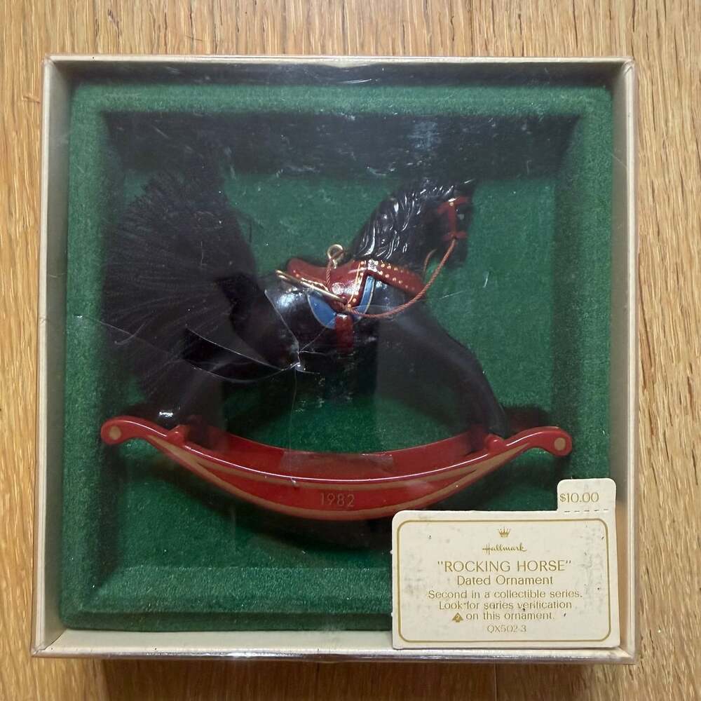 Hallmark Keepsake 1982 Rocking Horse 2nd Series Vintage Christmas Ornament - Picture 2 of 6